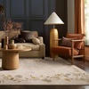 image:image2x3 Washable Small Rug for Entryway Door Mat Indoor Entrance Stain Resistant Non Slip Rubber Backed Low Pile Soft Throw Area Rugs for Bedroom Kitchen Front Door Indoor Entrance Foyer EntryEdge Floral Beige White