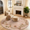 image:image2x3 Washable Small Rug for Entryway Door Mat Indoor Entrance Stain Resistant Non Slip Rubber Backed Low Pile Soft Throw Area Rugs for Bedroom Kitchen Front Door Indoor Entrance Foyer EntryEdge Floral Pink