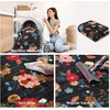image:image2x3 Washable Small Rug for Entryway Door Mat Indoor Entrance Stain Resistant Non Slip Rubber Backed Low Pile Soft Throw Area Rugs for Bedroom Kitchen Front Door Indoor Entrance Foyer EntryBlack Floral
