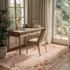 image:image2x3 Washable Small Rug for Entryway Door Mat Indoor Entrance Stain Resistant Non Slip Rubber Backed Low Pile Soft Throw Area Rugs for Bedroom Kitchen Front Door Indoor Entrance Foyer EntryEdge Floral Pink