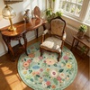 image:image2x3 Washable Small Rug for Entryway Door Mat Indoor Entrance Stain Resistant Non Slip Rubber Backed Low Pile Soft Throw Area Rugs for Bedroom Kitchen Front Door Indoor Entrance Foyer EntryGreen Floral