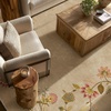 image:image2x3 Washable Small Rug for Entryway Door Mat Indoor Entrance Stain Resistant Non Slip Rubber Backed Low Pile Soft Throw Area Rugs for Bedroom Kitchen Front Door Indoor Entrance Foyer EntryEdge Floral Brown