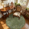 image:image2x3 Washable Small Rug for Entryway Door Mat Indoor Entrance Stain Resistant Non Slip Rubber Backed Low Pile Soft Throw Area Rugs for Bedroom Kitchen Front Door Indoor Entrance Foyer EntryEdge Floral Green