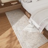 image:image2x3 Washable Small Rug for Entryway Door Mat Indoor Entrance Stain Resistant Non Slip Rubber Backed Low Pile Soft Throw Area Rugs for Bedroom Kitchen Front Door Indoor Entrance Foyer EntryBeige White and Black
