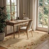 image:image2x3 Washable Small Rug for Entryway Door Mat Indoor Entrance Stain Resistant Non Slip Rubber Backed Low Pile Soft Throw Area Rugs for Bedroom Kitchen Front Door Indoor Entrance Foyer EntryEdge Floral Brown
