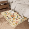 image:image2x3 Washable Small Rug for Entryway Door Mat Indoor Entrance Stain Resistant Non Slip Rubber Backed Low Pile Soft Throw Area Rugs for Bedroom Kitchen Front Door Indoor Entrance Foyer EntryBeige Floral