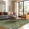 image:image2x3 Washable Small Rug for Entryway Door Mat Indoor Entrance Stain Resistant Non Slip Rubber Backed Low Pile Soft Throw Area Rugs for Bedroom Kitchen Front Door Indoor Entrance Foyer EntryEdge Floral Green