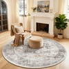 image:image2x3 Washable Small Rug for Entryway Door Mat Indoor Entrance Stain Resistant Non Slip Rubber Backed Low Pile Soft Throw Area Rugs for Bedroom Kitchen Front Door Indoor Entrance Foyer EntryGrey and Orange