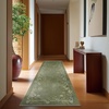 image:image2x3 Washable Small Rug for Entryway Door Mat Indoor Entrance Stain Resistant Non Slip Rubber Backed Low Pile Soft Throw Area Rugs for Bedroom Kitchen Front Door Indoor Entrance Foyer EntryEdge Floral Green