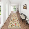image:image2x3 Washable Small Rug for Entryway Door Mat Indoor Entrance Stain Resistant Non Slip Rubber Backed Low Pile Soft Throw Area Rugs for Bedroom Kitchen Front Door Indoor Entrance Foyer EntryBeige Floral