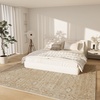image:image2x3 Washable Small Rug for Entryway Door Mat Indoor Entrance Stain Resistant Non Slip Rubber Backed Low Pile Soft Throw Area Rugs for Bedroom Kitchen Front Door Indoor Entrance Foyer EntryBrown and Beige